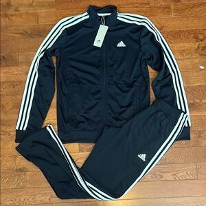 Adidas Navy Blue and White Tracksuit